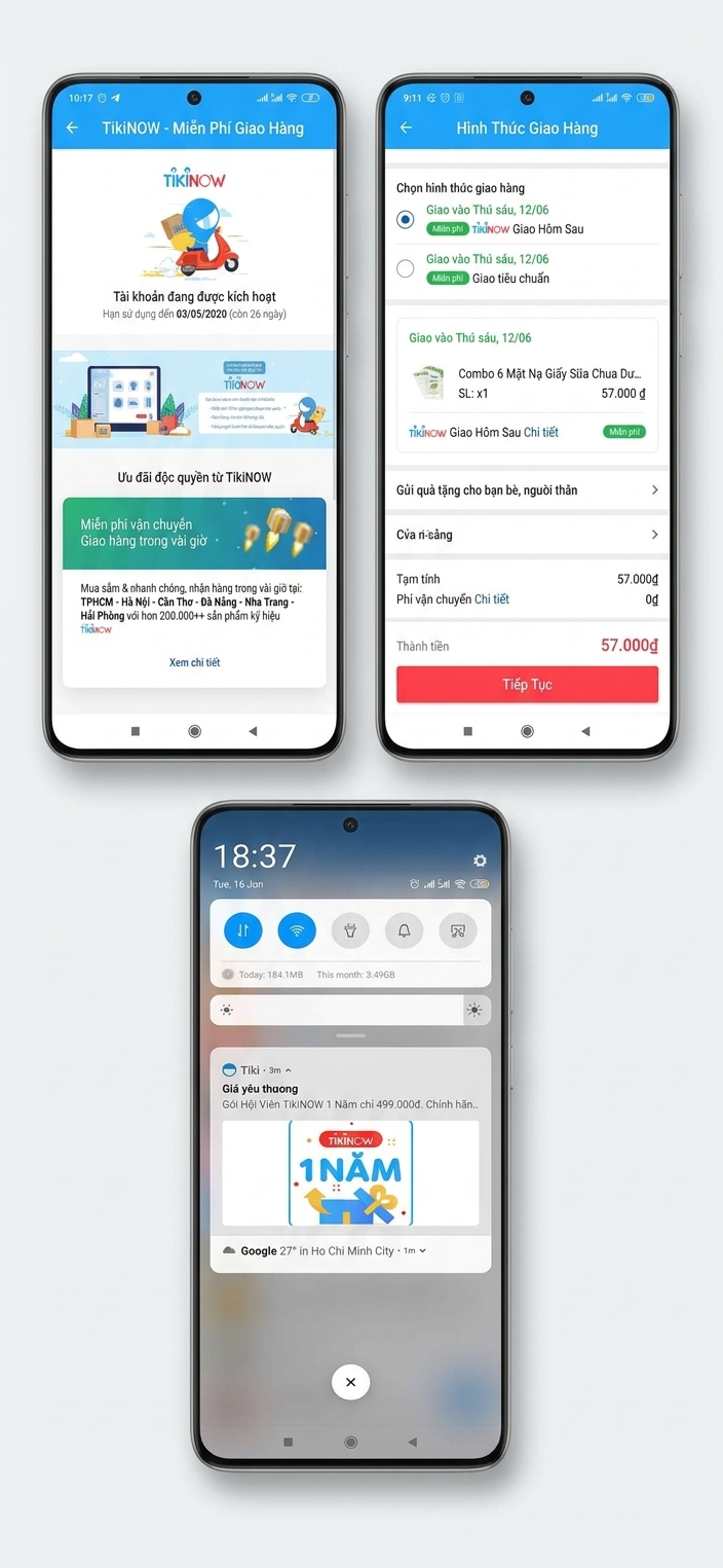 TikiNOW app screenshots